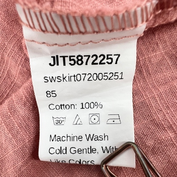 SHEIN Pink Ruffled Wrap Bow Tie Mini Skirt Size Medium Women’s - Picture 6 of 6